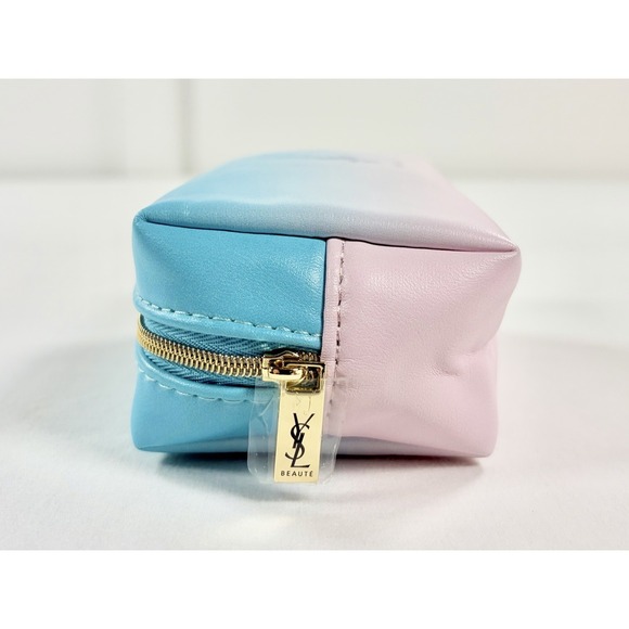 New YSL Beauté Cosmetic Bag Blue Pink Ombré Gradient Pouch Limited Edition GWP - Picture 3 of 9